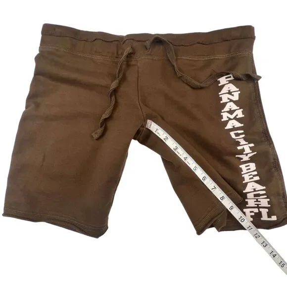 Vintage Girl Knit Shorts Large Panama City FL Y2K Graphic Drawstring Casual Pant - Picture 5 of 9